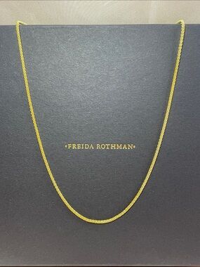Freida Rothman Gold Over Sterling Silver Popcorn Chain 17"